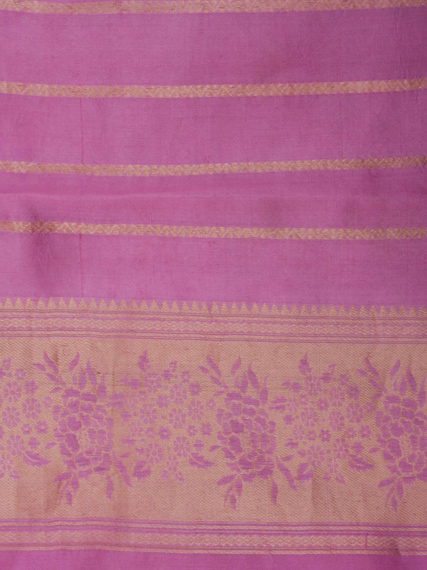 Pure Pink Banarasi Mango Katan Silk Saree with Kadhwa Buti Work