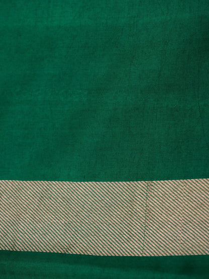 Pure Green Banarasi R Mango Katan Silk Saree with Kadhwa Buti