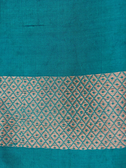 Pure Green Banarasi Mango Katan Silk Saree with Kadhwa Buti