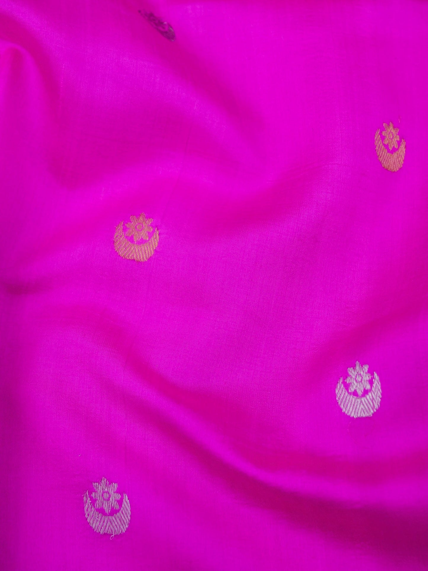 Pure Pink Banarasi Mango Katan Silk Saree with Kadhwa Buti Work