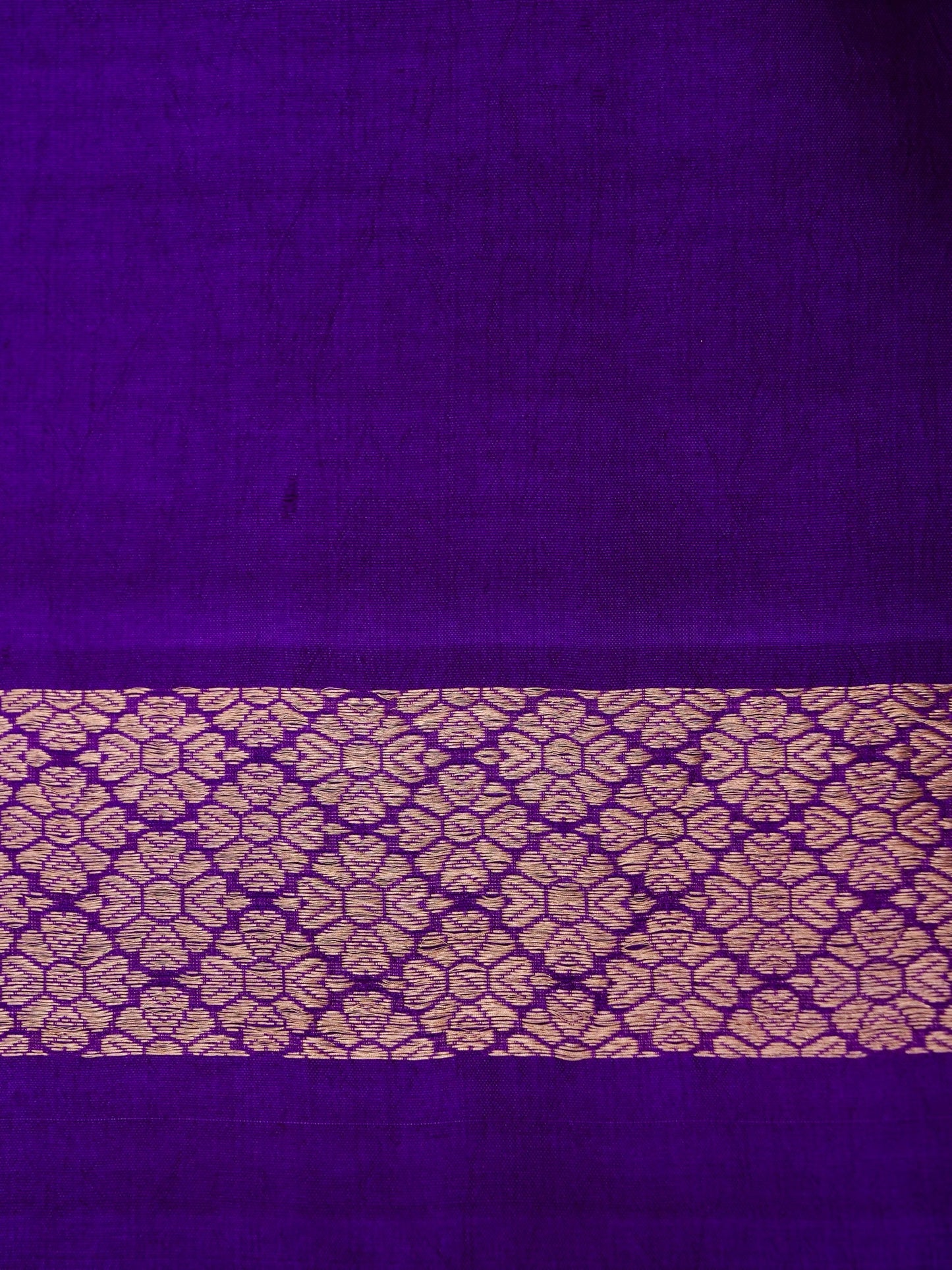 Pure Purple Banarasi Mango Katan Silk Saree with Kadhwa Buti Work