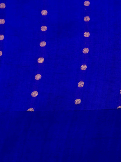 Pure Blue Banarasi Mango Katan Silk Saree with Kadhwa Buti Work