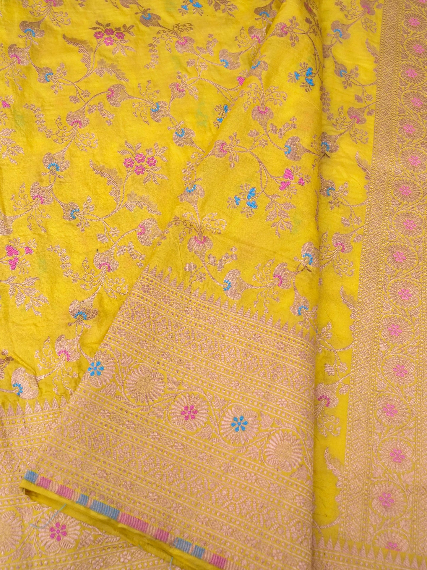 Pure Katan Silk Banarasi with All over Jaal Weaving