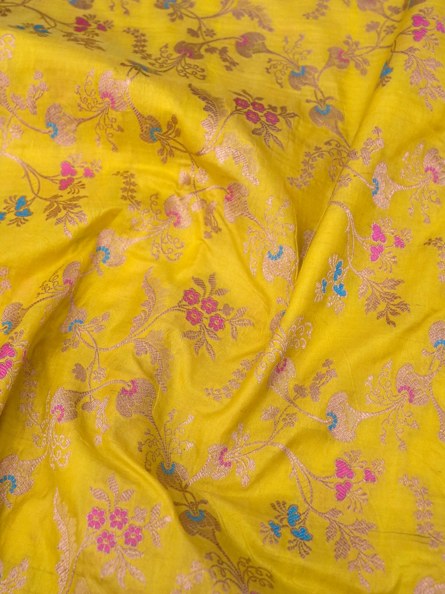 Pure Katan Silk Banarasi with All over Jaal Weaving