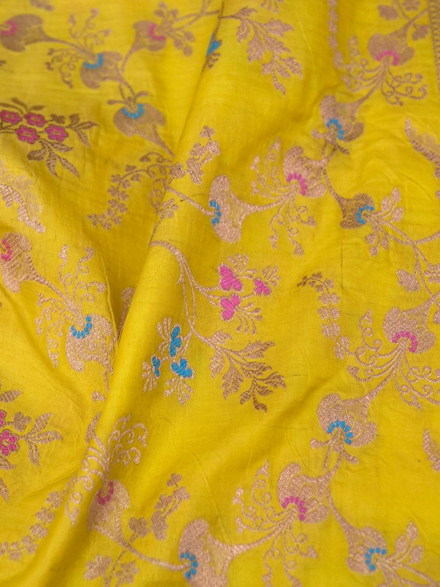 Pure Katan Silk Banarasi with All over Jaal Weaving