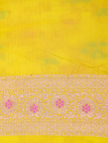 Pure Katan Silk Banarasi with All over Jaal Weaving