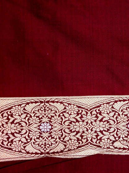 Pure Katan Silk Banarasi with All over Jaal Weaving