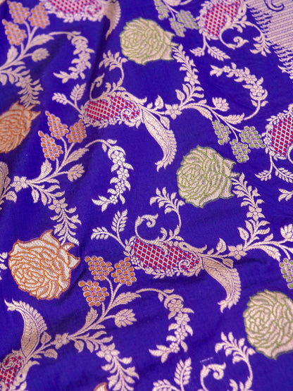 Pure Katan Silk Banarasi with All over Jaal Weaving