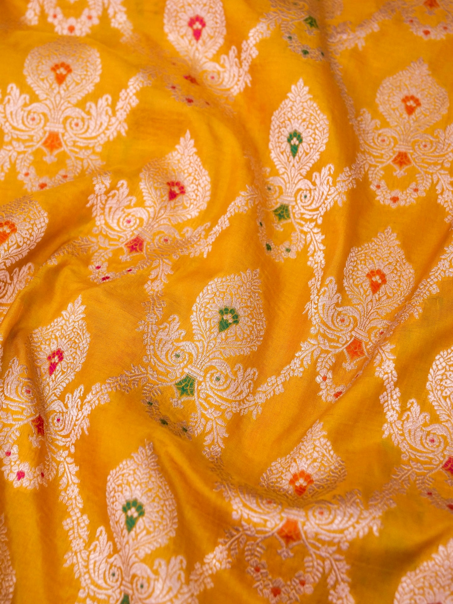 Pure Katan Silk Banarasi with All over Jaal Weaving