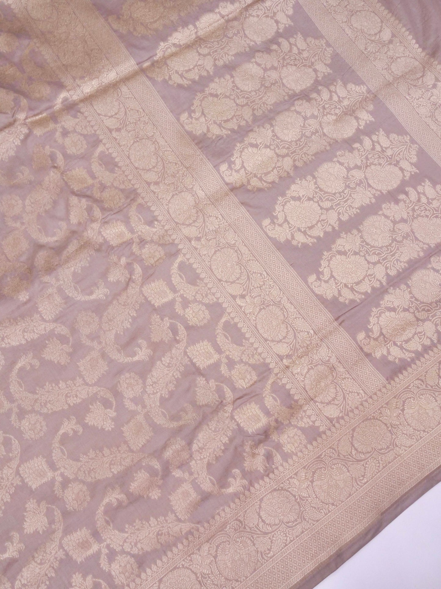 Pure Katan Silk Banarasi with All over Jaal Weaving