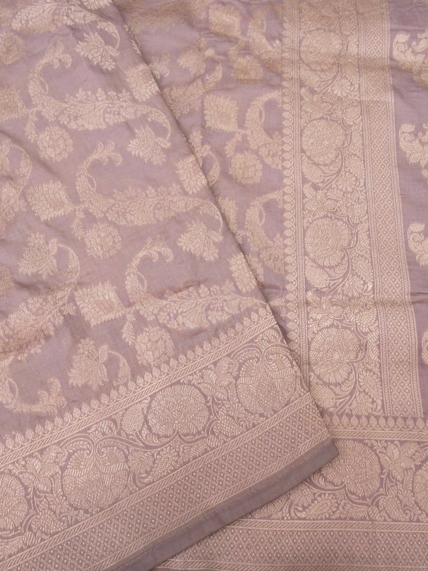 Pure Katan Silk Banarasi with All over Jaal Weaving