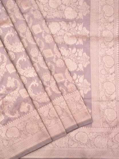 Pure Katan Silk Banarasi with All over Jaal Weaving