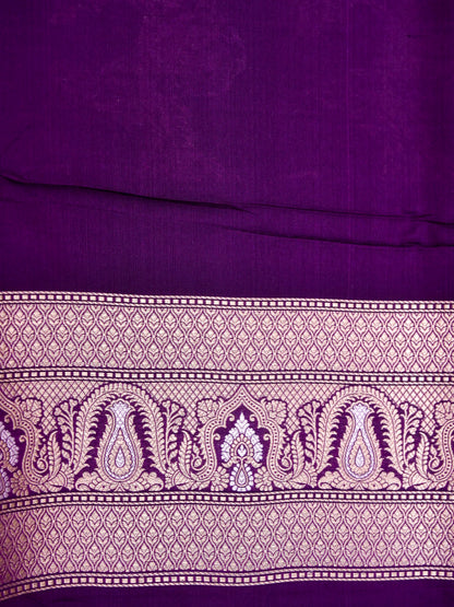 Pure Katan Silk Banarasi with All over Jaal Weaving