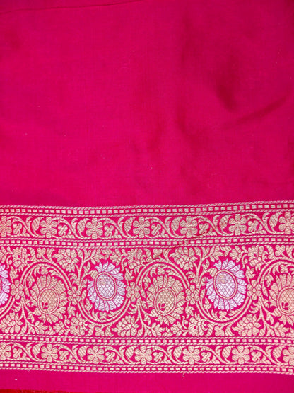 Pure Katan Silk Banarasi with All over Jaal Weaving