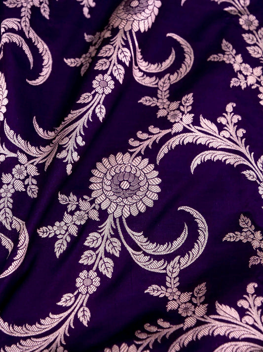 Pure Katan Silk Banarasi Saree  All Over Jaal Weaving