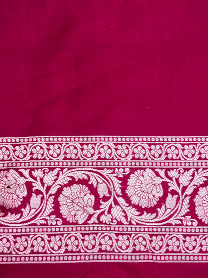 Pure Katan Silk Banarasi Saree All Over Jaal Weaving