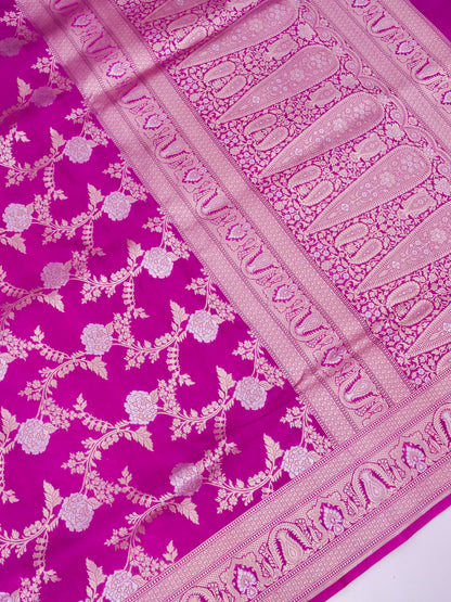 Pure Katan Silk Saree with Tilfi Meenakari