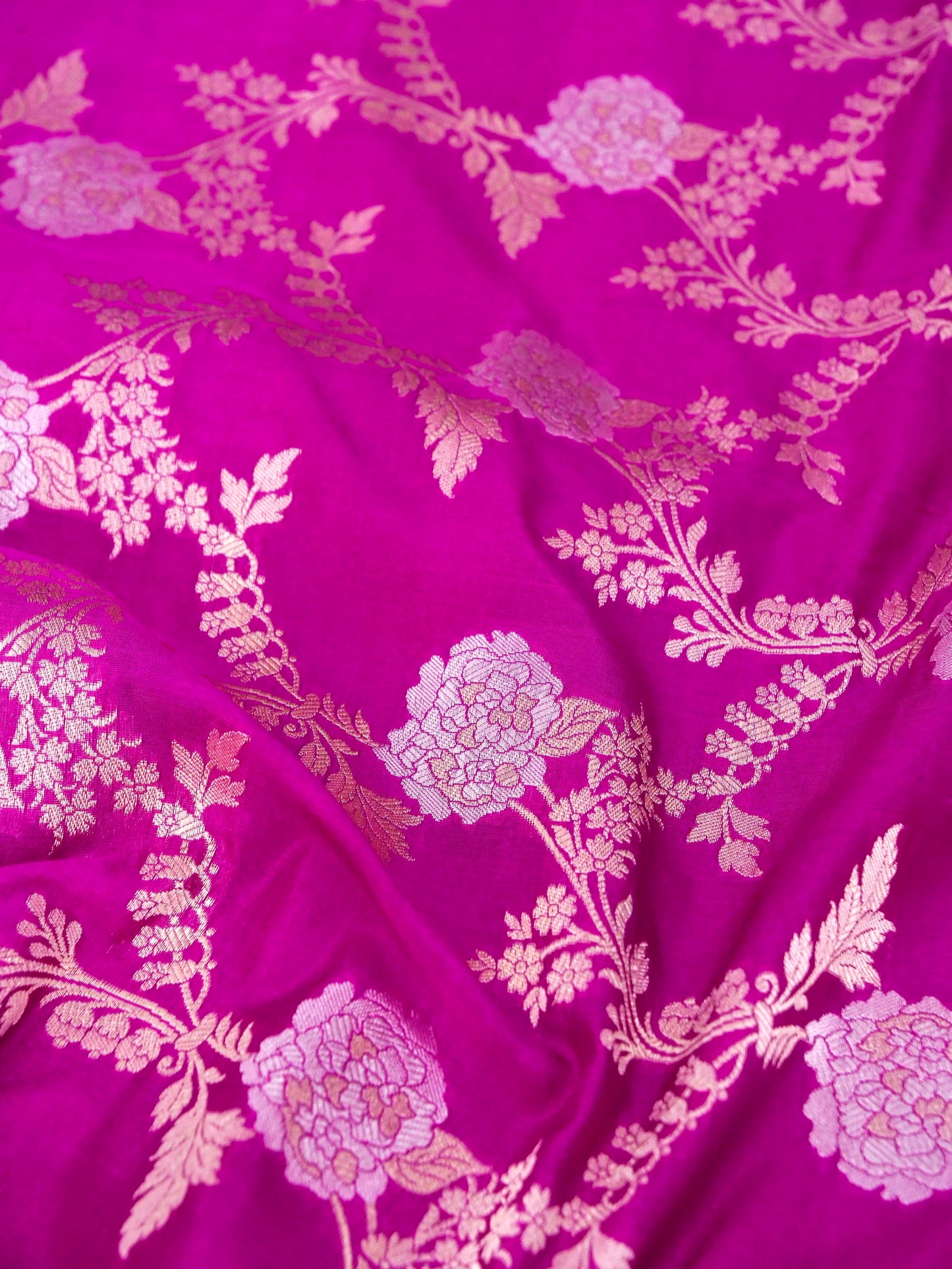 Pure Katan Silk Saree with Tilfi Meenakari