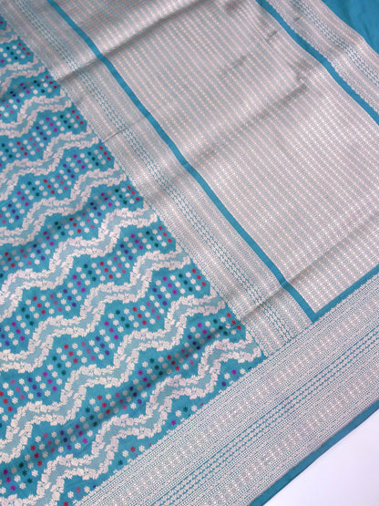 Pure Katan Silk Banarasi with All over Jaal Weaving