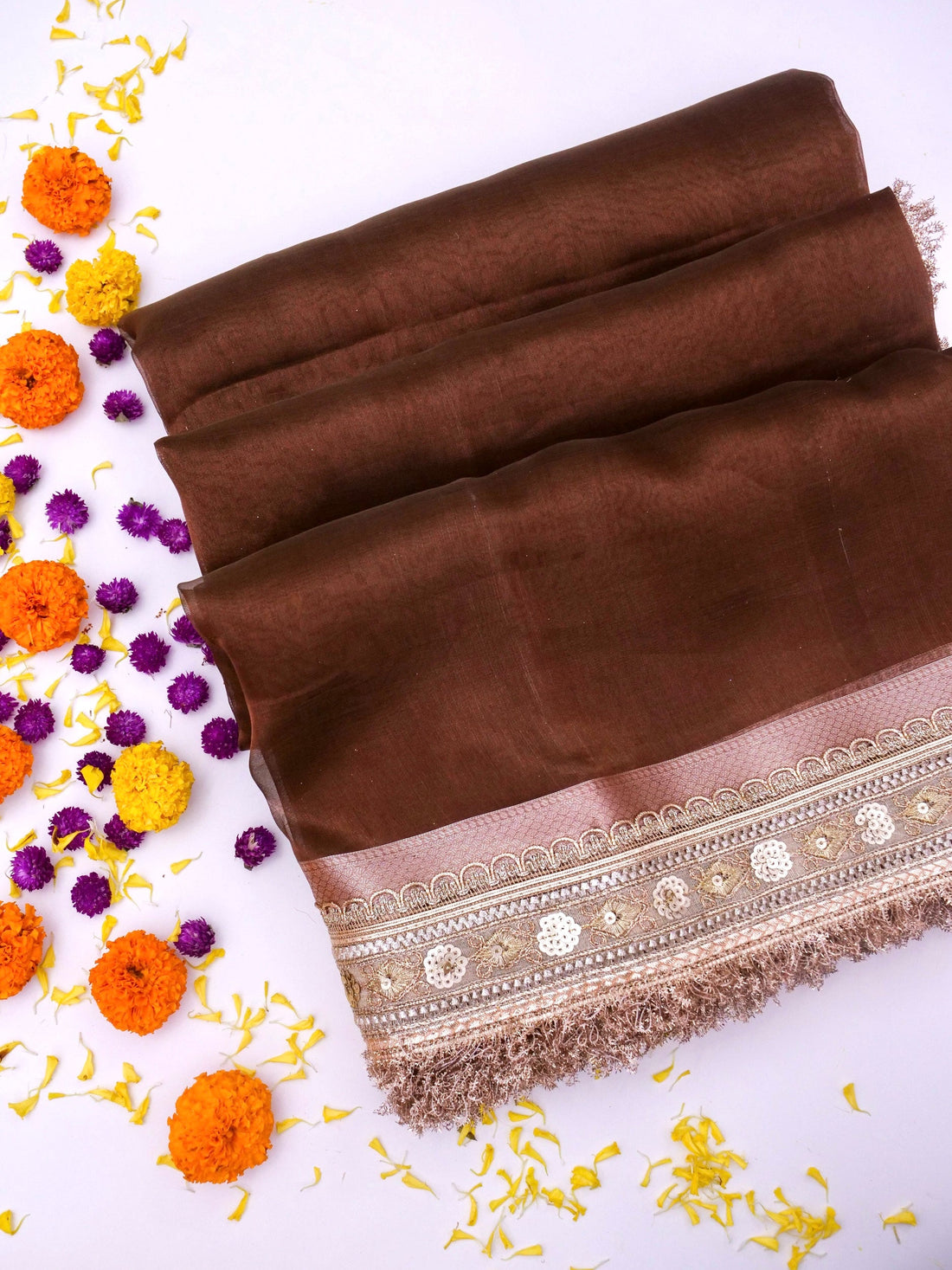Banarasi Pure Tissue Silk Saree with Brocade Blouse