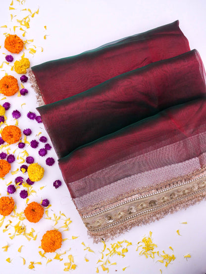 Banarasi Pure Tissue Silk Saree with Brocade Blouse By Kalakari
