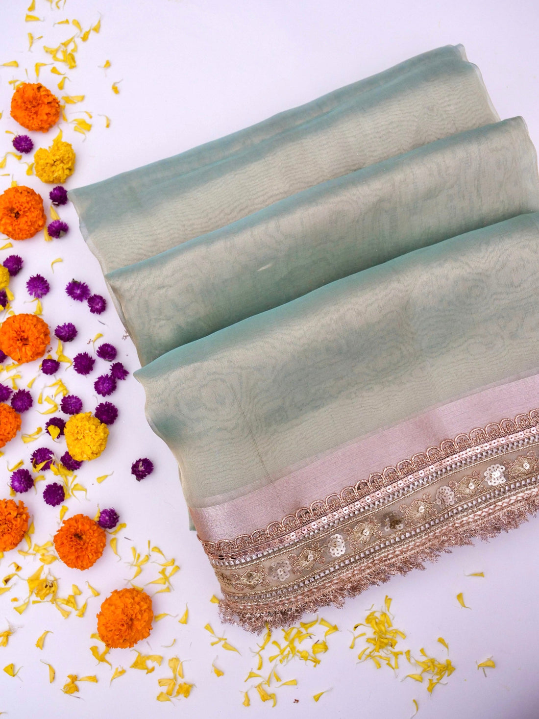 Banarasi Pure Tissue Silk Saree with Brocade Blouse