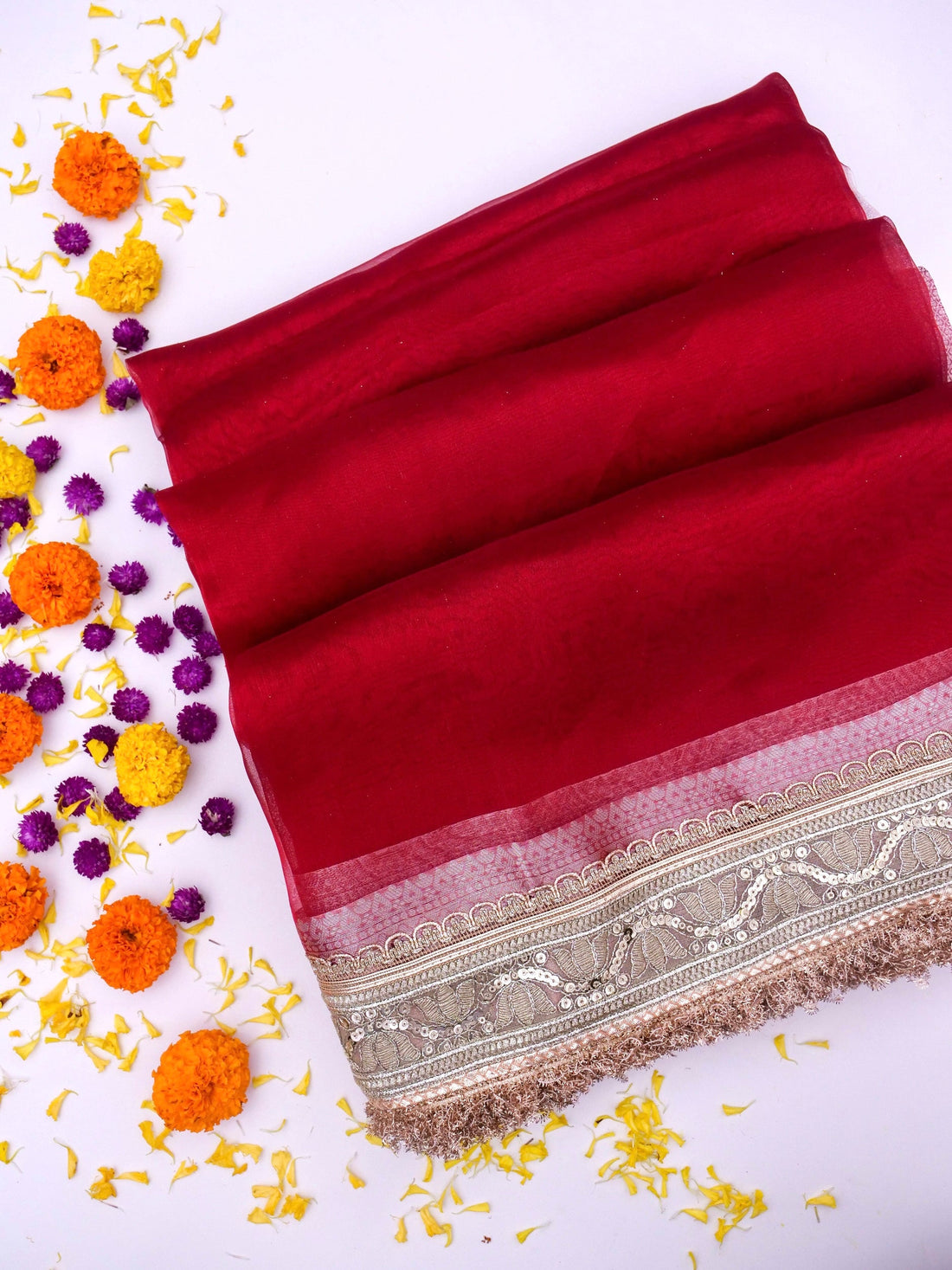 Banarasi Pure Tissue Silk Saree with Brocade Blouse By Kalakari
