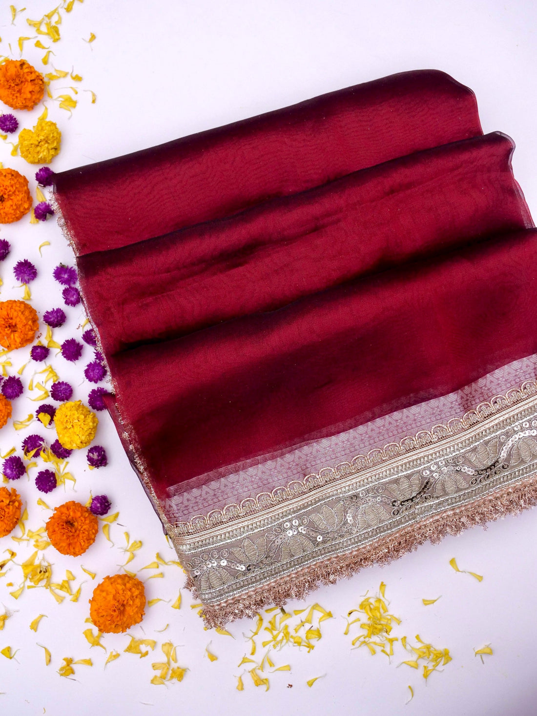 Banarasi Pure Tissue Silk Saree with Brocade Blouse By Kalakari