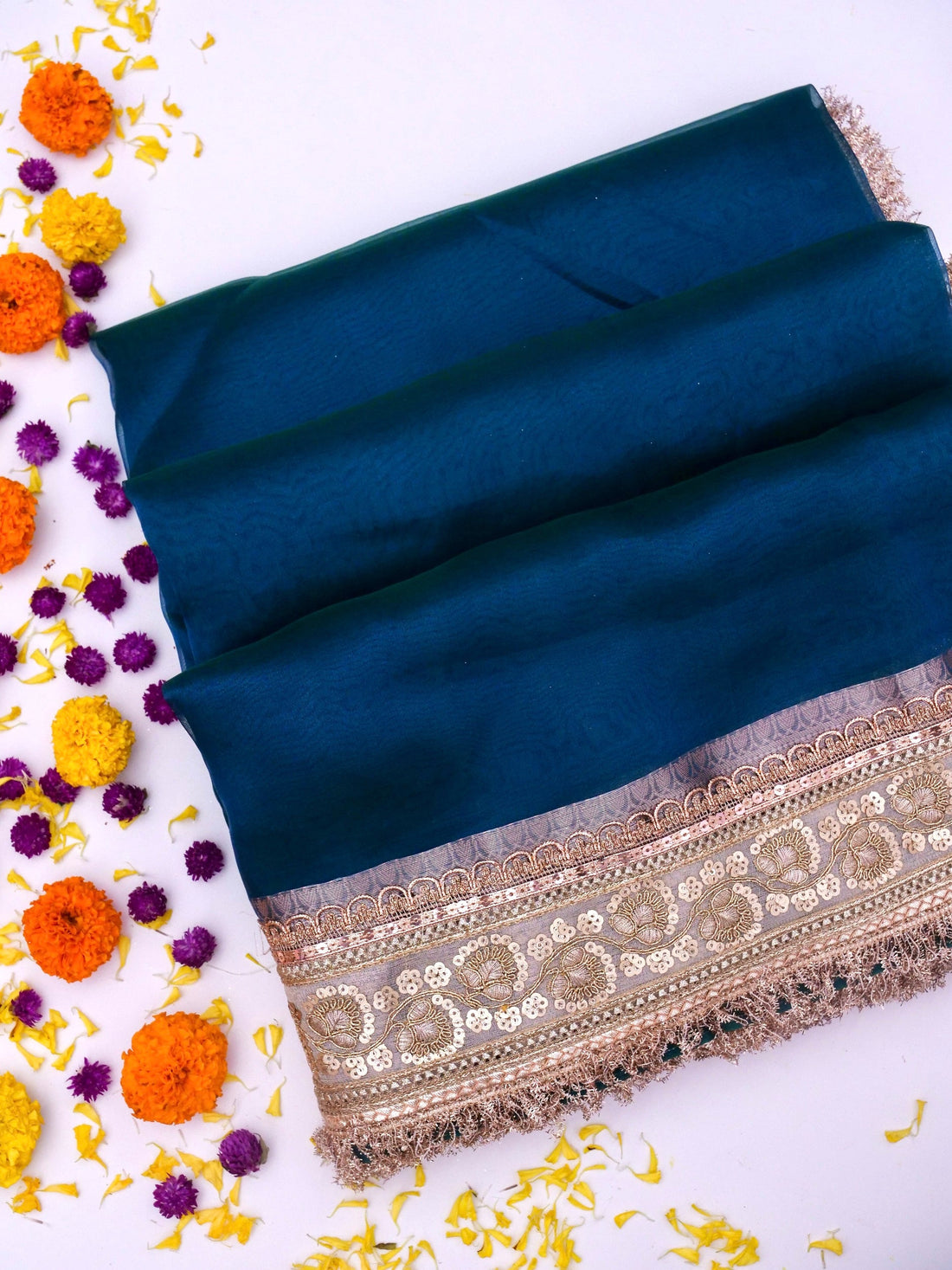 Banarasi Pure Tissue Silk Saree with Brocade Blouse By Kalakari