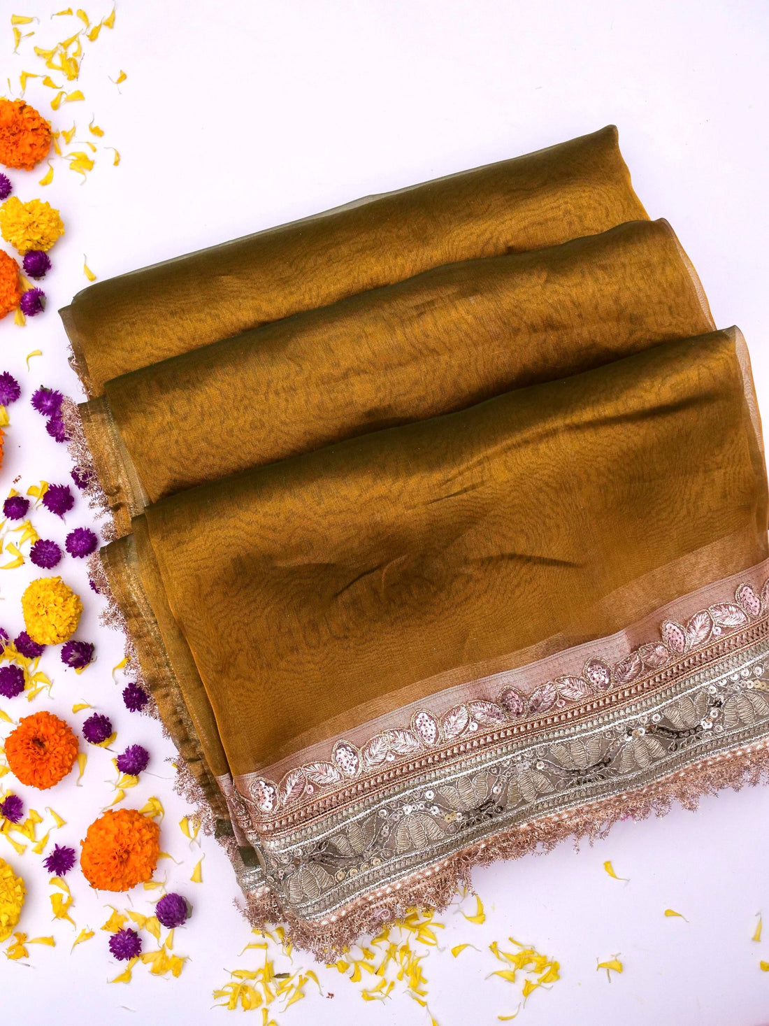 Banarasi Pure Tissue Silk Saree with Brocade Blouse By Kalakari