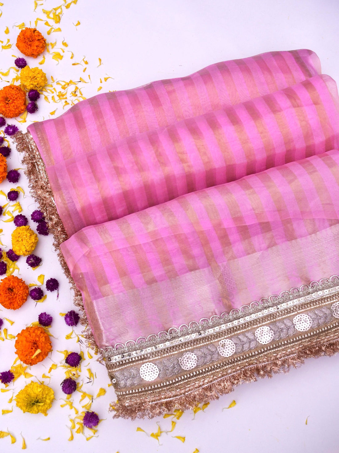 Banarasi Pure Tissue Silk Saree with Brocade Blouse