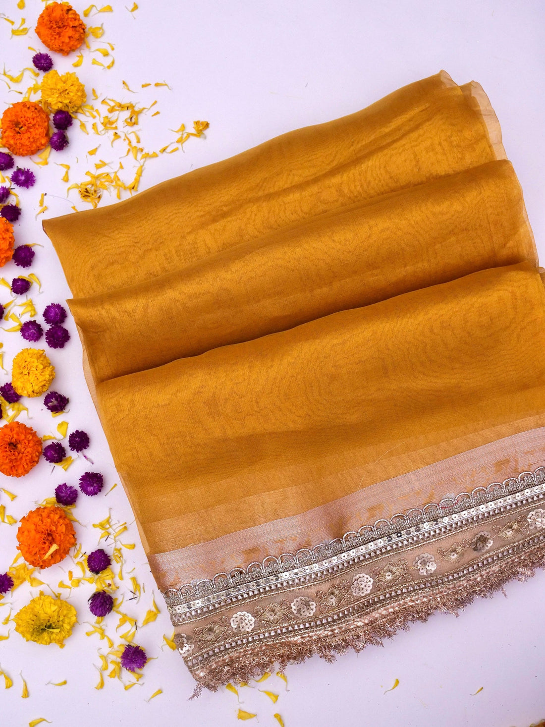 Banarasi Pure Tissue Silk Saree with Brocade Blouse