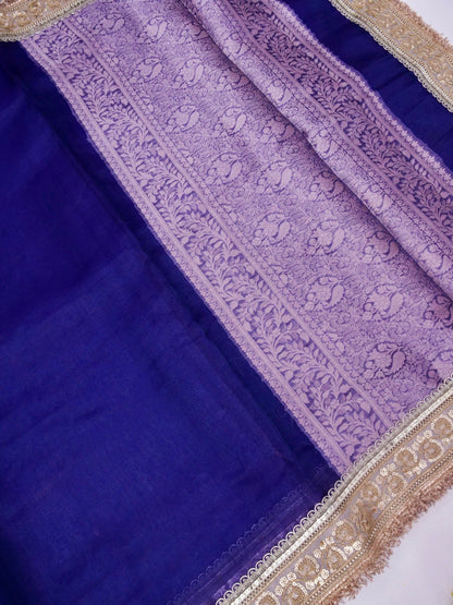 Banarasi Pure Tissue Silk Saree with Brocade Blouse
