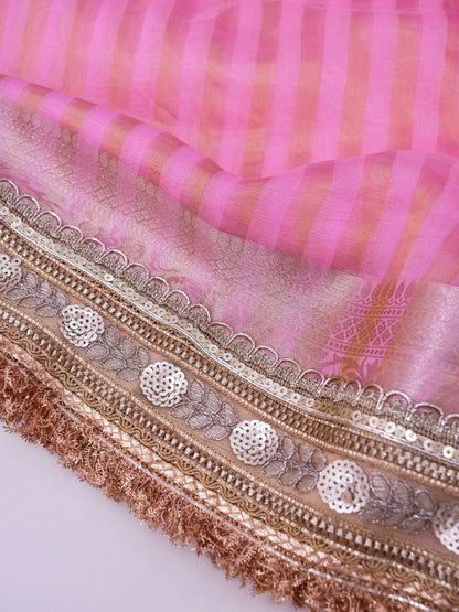 Banarasi Pure Tissue Silk Saree with Brocade Blouse