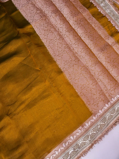 Banarasi Pure Tissue Silk Saree with Brocade Blouse