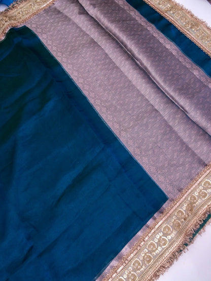 Banarasi Pure Tissue Silk Saree with Brocade Blouse