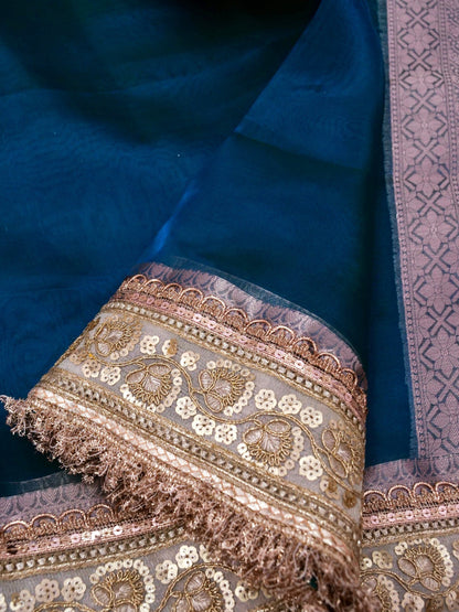 Banarasi Pure Tissue Silk Saree with Brocade Blouse