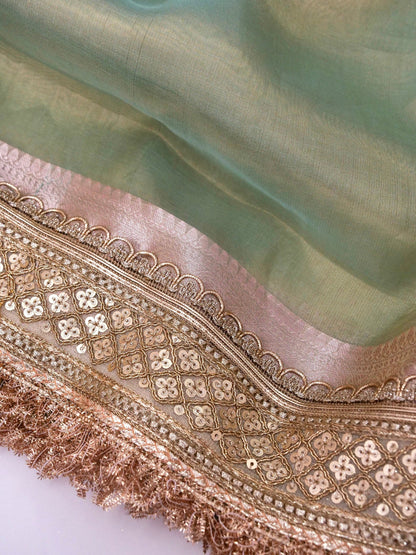 Banarasi Pure Tissue Silk Saree with Brocade Blouse