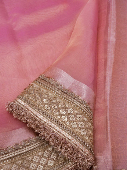 Banarasi Pure Tissue Silk Saree with Brocade Blouse