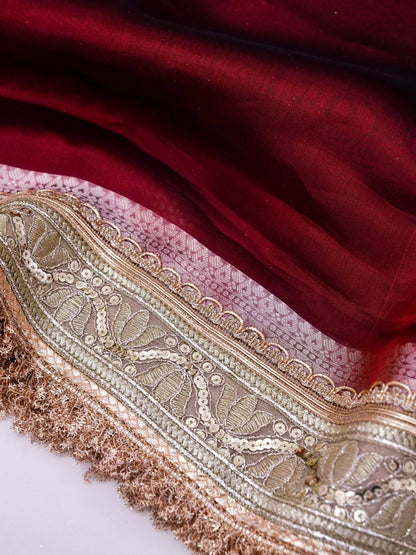 Banarasi Pure Tissue Silk Saree with Brocade Blouse