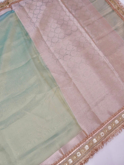 Banarasi Pure Tissue Silk Saree with Brocade Blouse