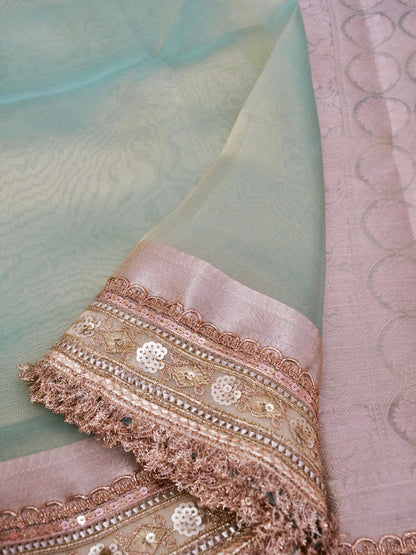 Banarasi Pure Tissue Silk Saree with Brocade Blouse
