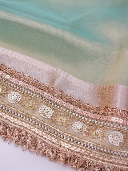 Banarasi Pure Tissue Silk Saree with Brocade Blouse