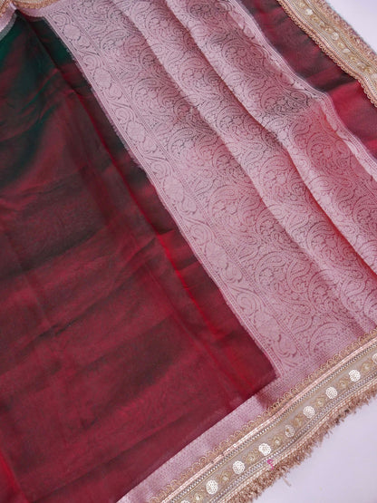 Banarasi Pure Tissue Silk Saree with Brocade Blouse