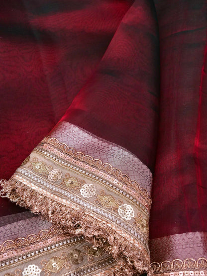 Banarasi Pure Tissue Silk Saree with Brocade Blouse