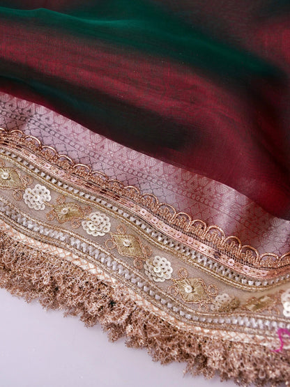 Banarasi Pure Tissue Silk Saree with Brocade Blouse