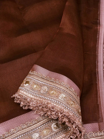 Banarasi Pure Tissue Silk Saree with Brocade Blouse