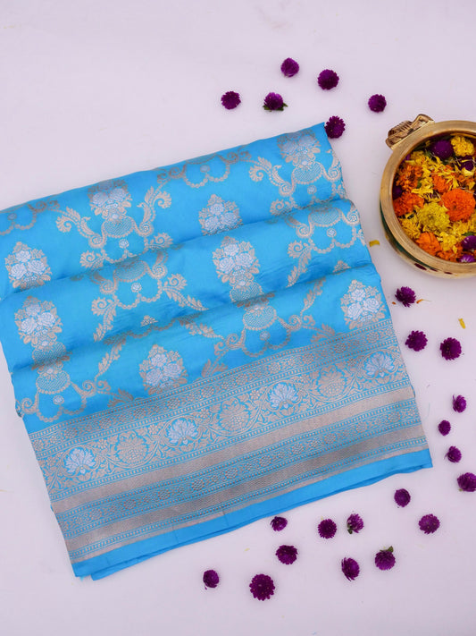 Pure Katan Silk Banarasi Saree  All Over Jaal Weaving