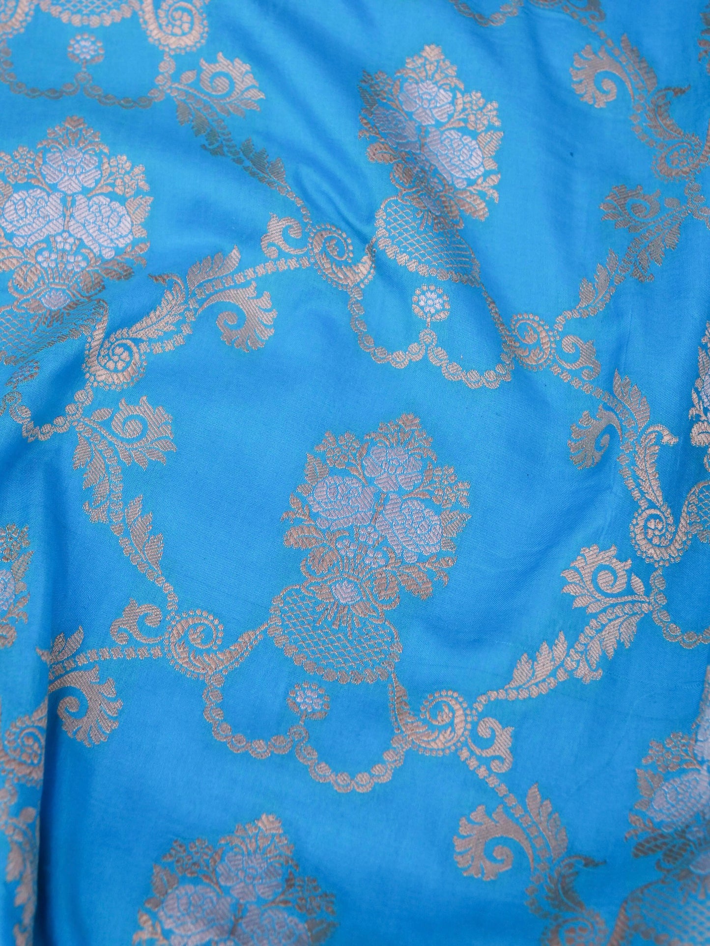 Pure Katan Silk Banarasi Saree  All Over Jaal Weaving