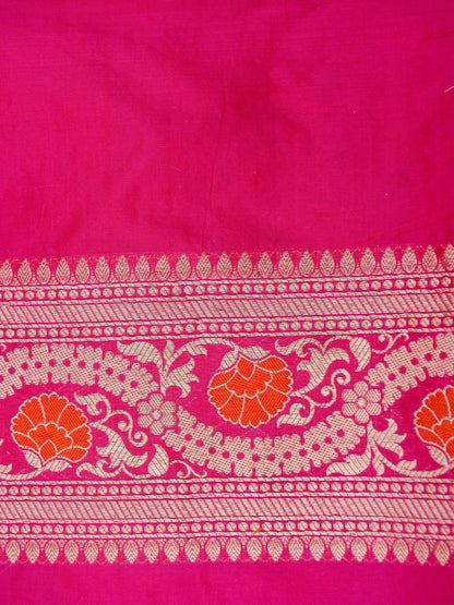 Pure Katan Silk Banarasi Saree  All Over Jaal Weaving